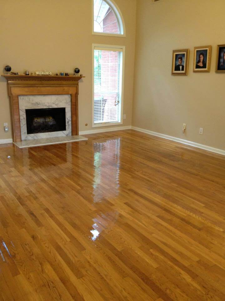 After hardwood floor resurfacing