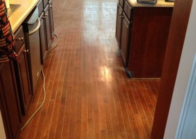 damaged floor in kitchen