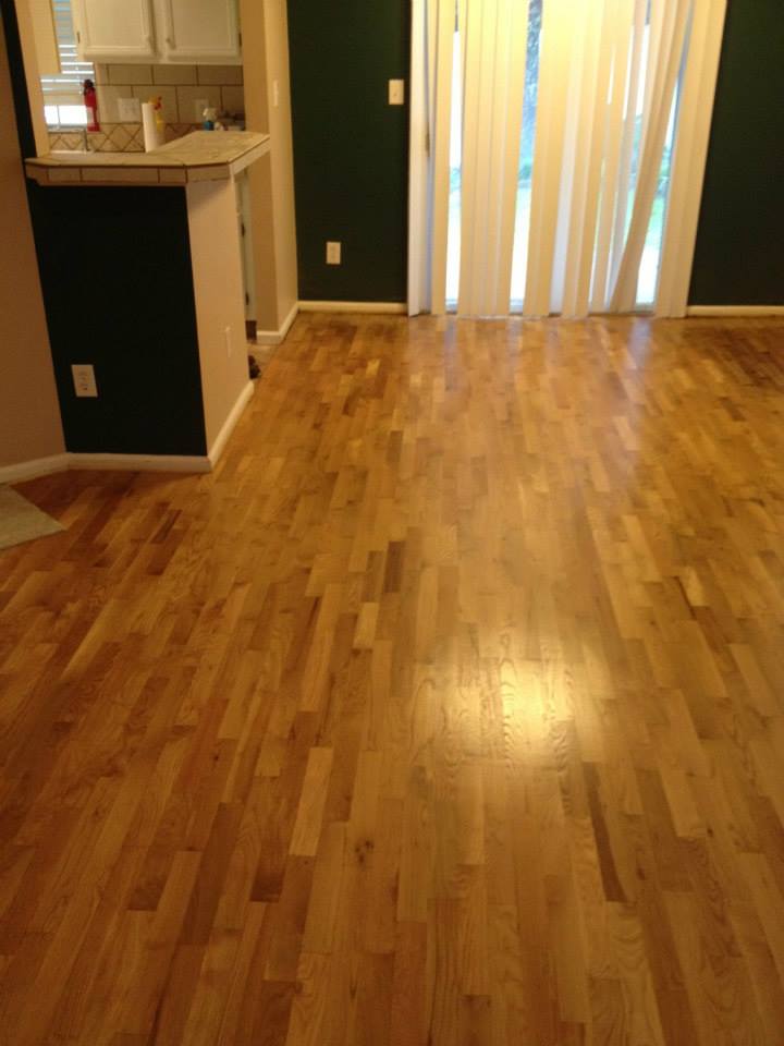 A floor after it was resurfaced