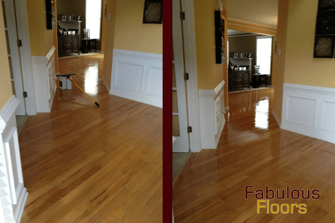 before and after hardwood floor resurfacing in west mifflin, pa