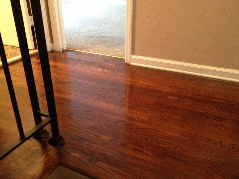 A wood Floor after being refinished in pittsburgh