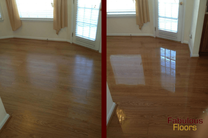 before and after floor resurfacing in a pittsburgh bedroom